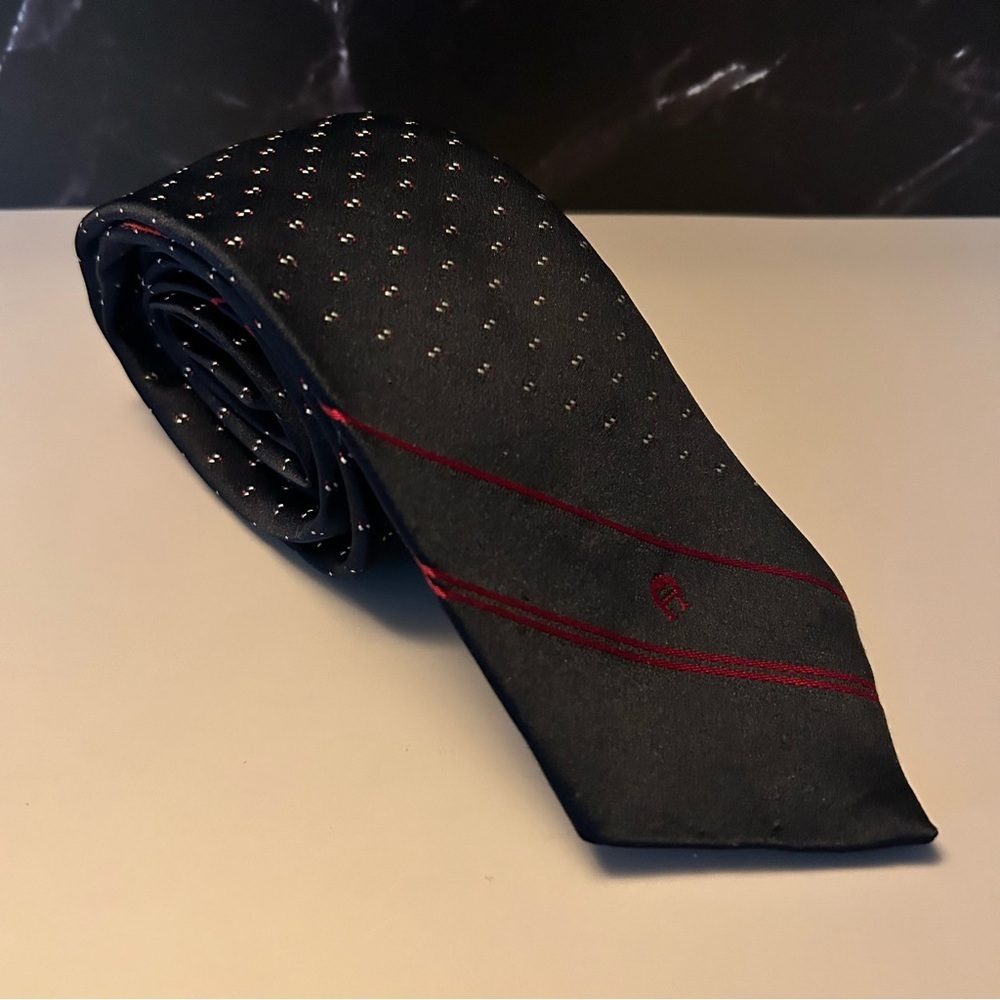 Etienne Aigner Navy Patterned 55.5” Tie